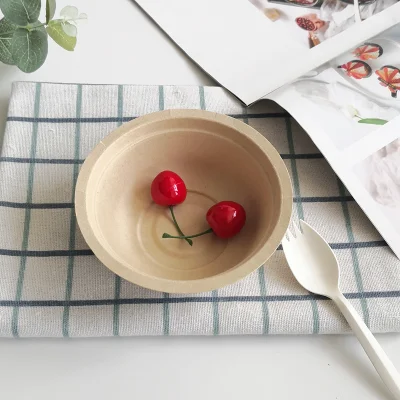 Nuovo cestino da tavola monouso carta bianca polpa di insalata frutta serving Bowl Per Natale (AO-305)
