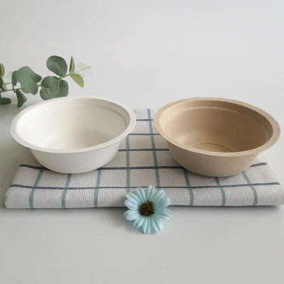 Nuovo cestino da tavola monouso carta bianca polpa di insalata frutta serving Bowl Per Natale (AO-305)
