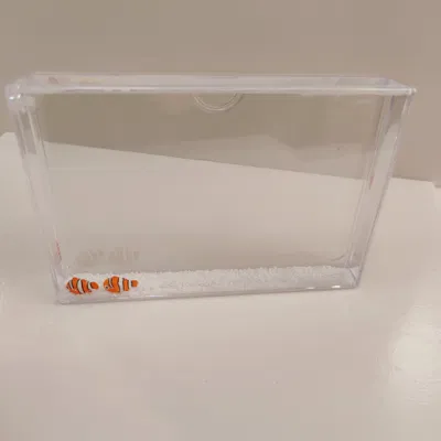 Cornice fotografica acrilica liquido glitter acqua galleggiante