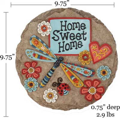 Home Sweet Dragonfly Stepping pietra decorativa per il giardino