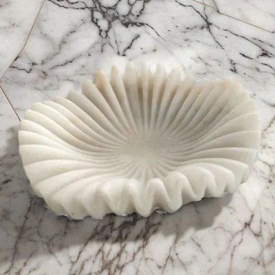 Flower Design Home Accessori Marble Bowl per frutta