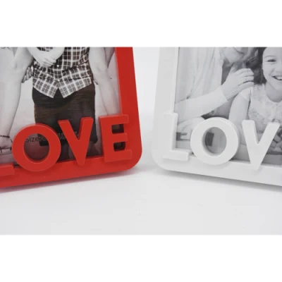 Love Injection Photo Frame in bianco e rosso