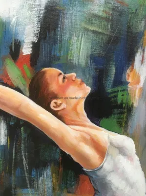 Pittura a olio Handmade del danzatore di balletto per la decorazione domestica