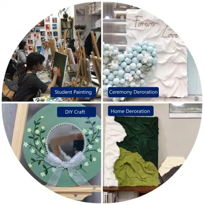 Tela allungata economica per pittura primaria, tela bianca per arte di cotone per studenti e principianti, stampa e artigianato