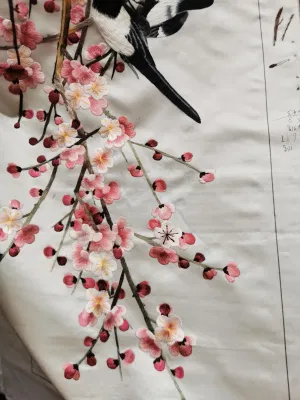 Pittura appendere, Fiori, immagine di cornice di ricamo pure fatta a mano, decorazione/Collezione