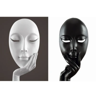 Mano-dipinta uomo faccia scultura parete di Hanging scultura decorazione
