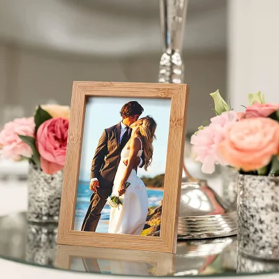 Cornice in legno Photo Frame con Mat Real Glass Natural Profilati in legno