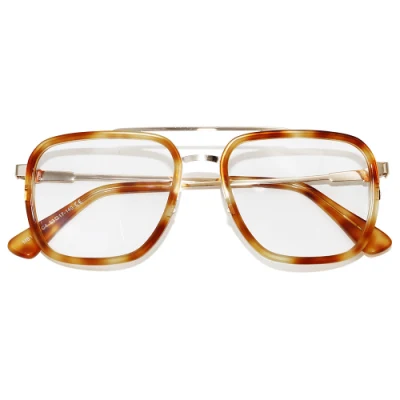 Yeetian Double Bridge Aviation Eyewear assortiti Mix Acetato Metal spettacolo Cornice acetato Moda occhiali Cornici ottiche