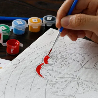 Tela prestampata personalizzata e più venduta per la verniciatura di un design personalizzato Vernice acrilica a olio colorato da Numbers per bambini e adulti