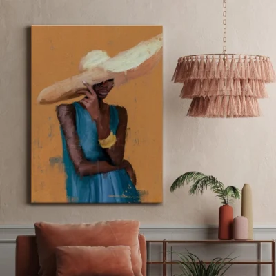 Donna olio pittura tela Poster e Printmaking Wall Art Picture Decorazione soggiorno