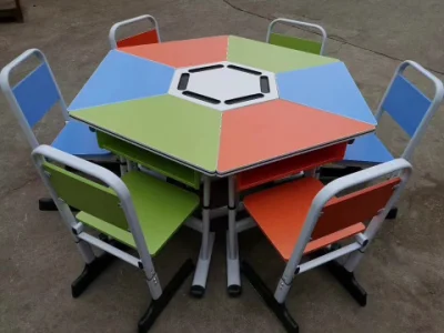Mobili per classi della scuola moderna, Mobili per studenti Trapezoid, Mobili per bambini Preschool, Mobili in metallo per l&prime;asilo, Mobili per scuole primarie