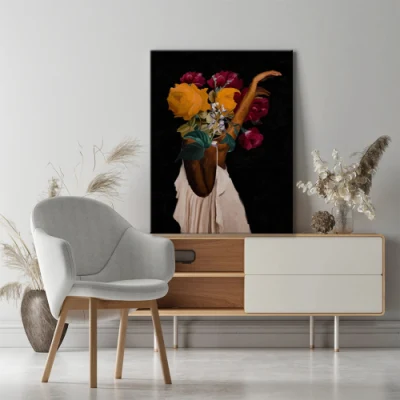 Stampa HD personalizzata su tela da parete artistica floreale messicano elegante Pittura di tela di bellezza per decorazione domestica