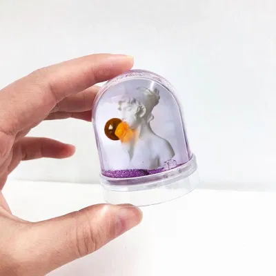 Fabbricare OEM Snow Globe Photo Frame Liquid Snow Ball foto Cornice con glitter