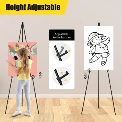 Disegno a caldo cornice disegno Mostra vernice metallo regolabile in Easel Cavalletto in acciaio da tavolo con cavalletto