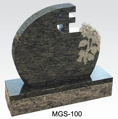 Pietra naturale Grigio granito Monumento personalizzato pietra di testa di Gravestone Tombstone