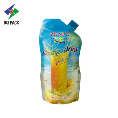 DQ Pack sacchetti per imballaggio flessibili Produttori DOYPACK Pouch con angolo Beccuccio per succo di yogurt al latte