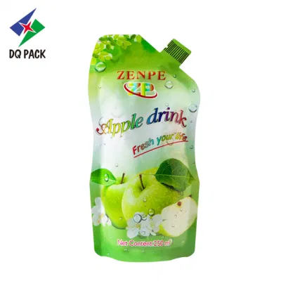 DQ Pack sacchetti per imballaggio flessibili Produttori DOYPACK Pouch con angolo Beccuccio per succo di yogurt al latte