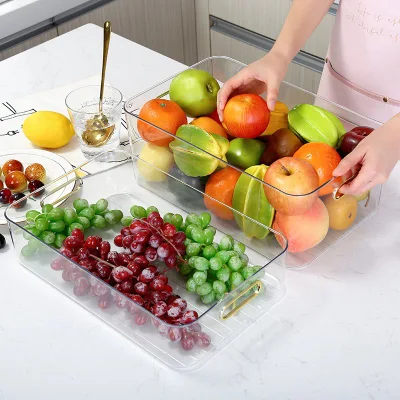 Fabbrica Prezzo Deposito di plastica della frutta del PET della cucina vegetale Cestello con manico