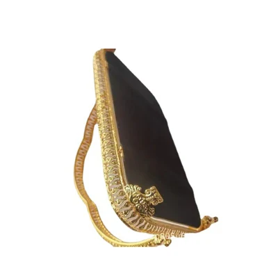 Cestello rettangolare in oro con vassoio decorativo in vetro a specchio con Maniglia