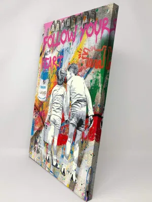 Arredamento all&prime;ingrosso Home seguire il tuo cuore Graffiti Canvas Wall Art Stampa