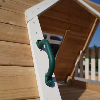 Set per altalena per bambini e telaio per arrampicata in legno scorrevole per Scuola cortile