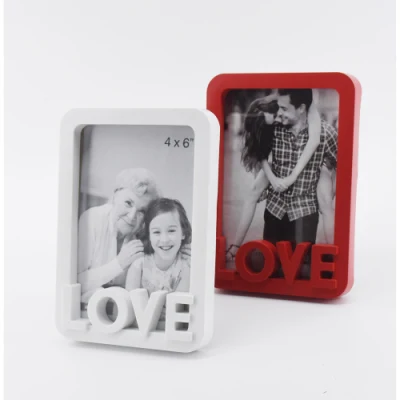 Love Injection Photo Frame in bianco e rosso