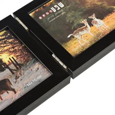 Supporto da tavolo cornice fotografica legno di due aperture combinate