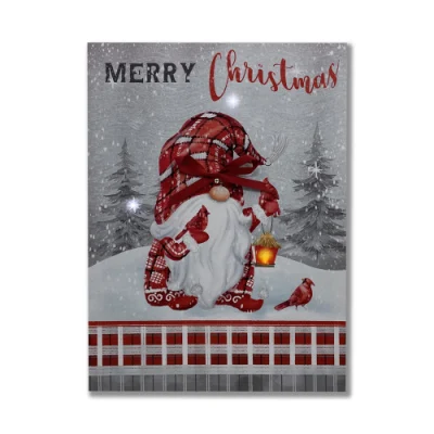 Holiday Dé Cor Lighting Gallery Wrapped Canvas Natale Wall Art Stampa