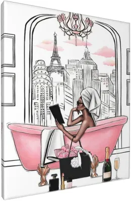 Grossista Prezzo Moda Black Girl Canvas Stampa Wall Art