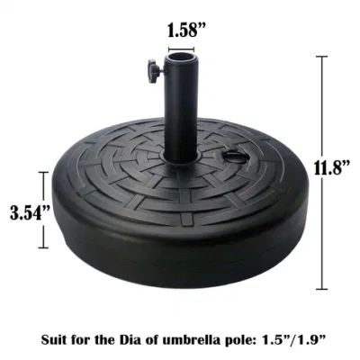 Patio riempito d&prime;acqua 14L ombrelloni e basi base per ombrello Base ombrello