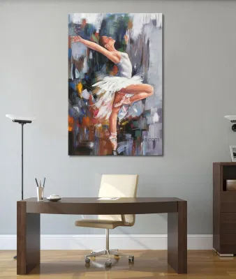 Pittura a olio Handmade del danzatore di balletto per la decorazione domestica