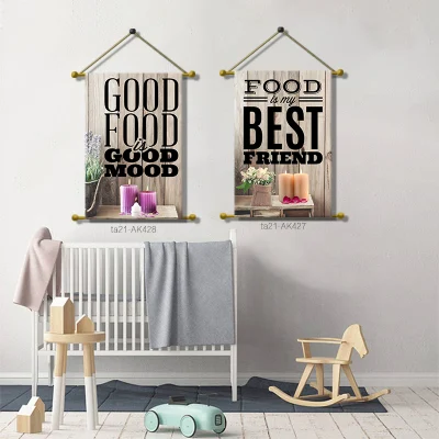  Custom Art Wood Poster Stampa LED Candle Lights Pine Wood LED cornice poster