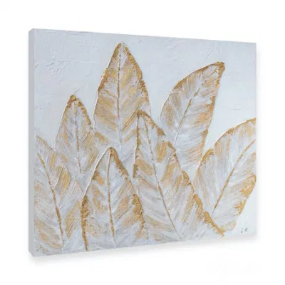 Pittura trendy dell&prime;olio d&prime;oro su decorazione dell&prime;arte della parete di tela