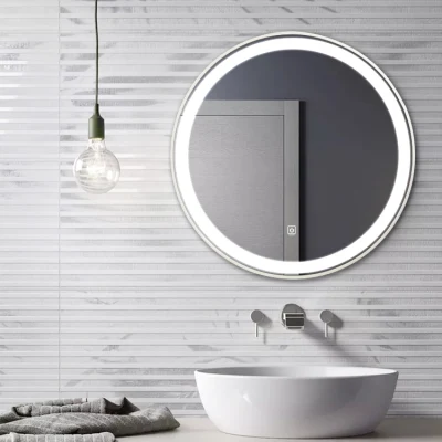 Bagno LED Smart Mirror Hotel bagno specchi sabbiatura cornice in alluminio Oro/Nero