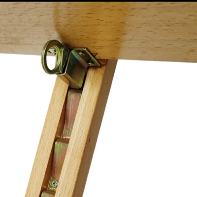 Montatura in legno ad H per studio con vassoio per riporre gli artisti