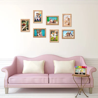 Cornice in legno Photo Frame con Mat Real Glass Natural Profilati in legno