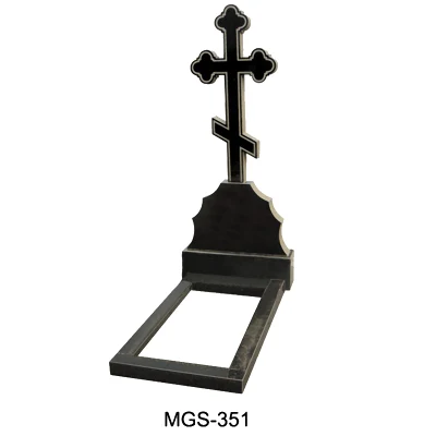 Pietra in granito Memorial Custom Design con cordoli per la Russia