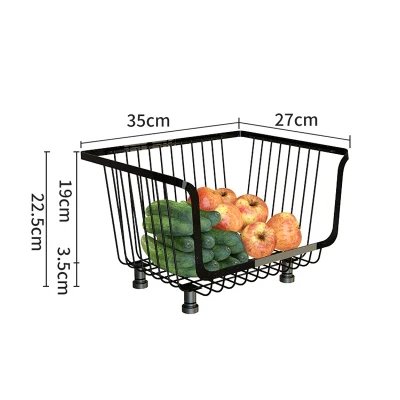3 livelli cucina multifunzionale cestelli per la conservazione della frutta vegetale impilabili verdure Contenitori di stoccaggio