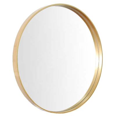 JH elegante cornice Specchio parete bagno cornice oro rotondo Specchio per medicazione
