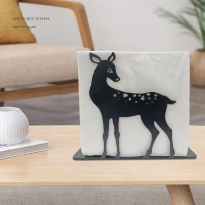 Supporto decorativo moderno per tovaglioli in metallo Deer