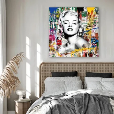 Fabbrica all&prime;ingrosso colorful Pop Girl Canvas Watercolor dipinti Wall Art