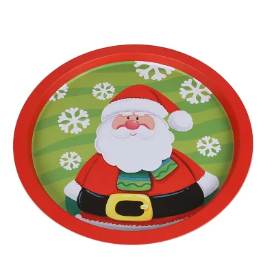 Vassoio di raccolta in metallo decorativo Wanchuang con vassoio di raccolta di caramelle natalizie