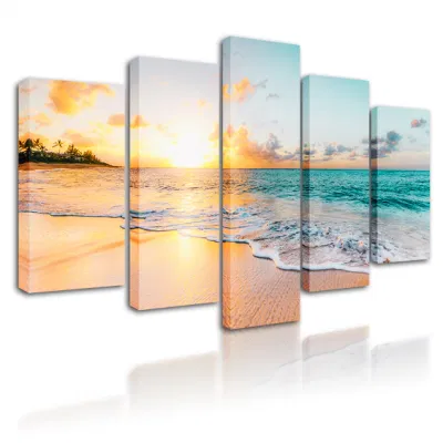 Set da parete per stampe di decorazioni personalizzate per la casa in tela Seascape Panorama moderno Vista Mare