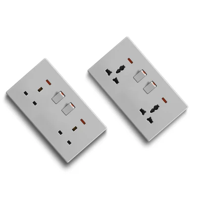 Connettore femmina per interruttore multifunzione 13A, trendy, IEC Saudi Sm con 2 USB