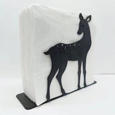 Supporto decorativo moderno per tovaglioli in metallo Deer