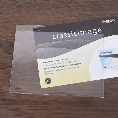 Cartello per fototessera con cornice in plastica trasparente a caldo Supporto