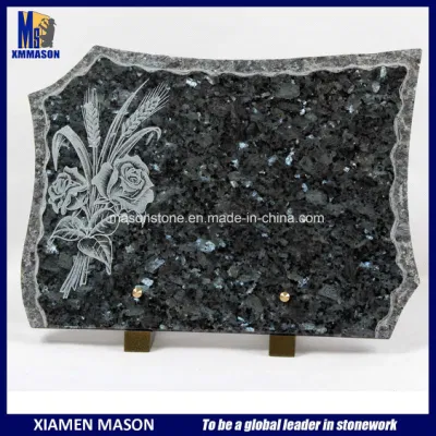 Linea incisa Shanxi Black Granite Memorial Placques