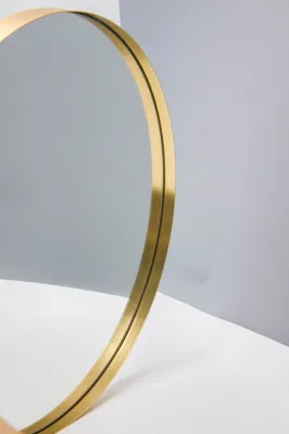 JH elegante cornice Specchio parete bagno cornice oro rotondo Specchio per medicazione