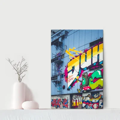 Factory Hot sale bere rana Banksy Graffiti Wall Art colorato Tela Stampa immagine Casa moderna decorazione parete pittura Galleria avvolto Soggiorno