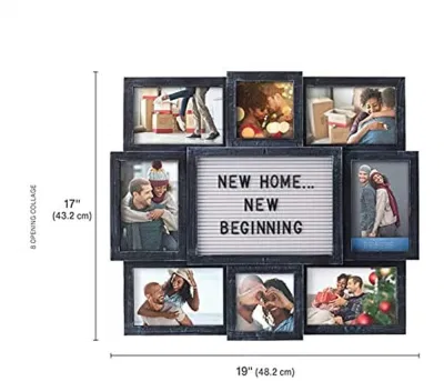 Realizzato per visualizzare una 5&quot; X 7&quot; due 4&quot; X. Cornice da collage nera da 4&quot; e Six4&quot; X 6&quot;